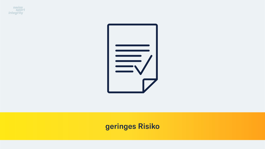 NEM Risikoreduktion: geringes Risiko - Zertifizierung