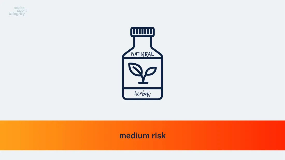 Supplements risk reduction: medium risk – lifestyle products