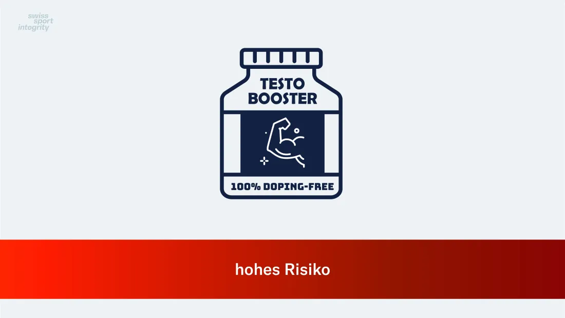 NEM Risikoreduktion: hohes Risiko - Produkte mit Begriffen wie testo, anabo, boost