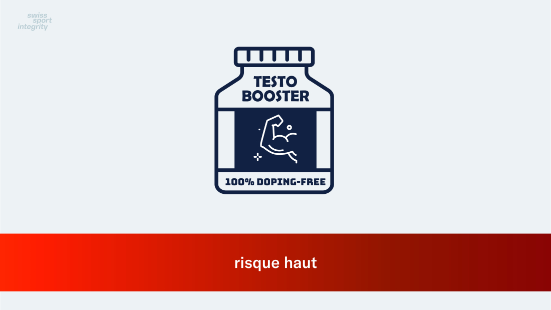 Suppléments réduction des risques: risque haut – produits avec préfixes comme testo, anabo, boost